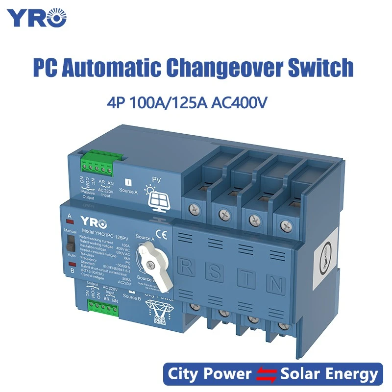 4P 125A 400V PV Type PC ATS