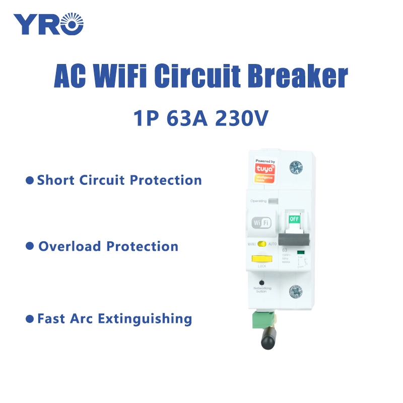 63A 1P N 230V WiFi AC Circuit Breaker