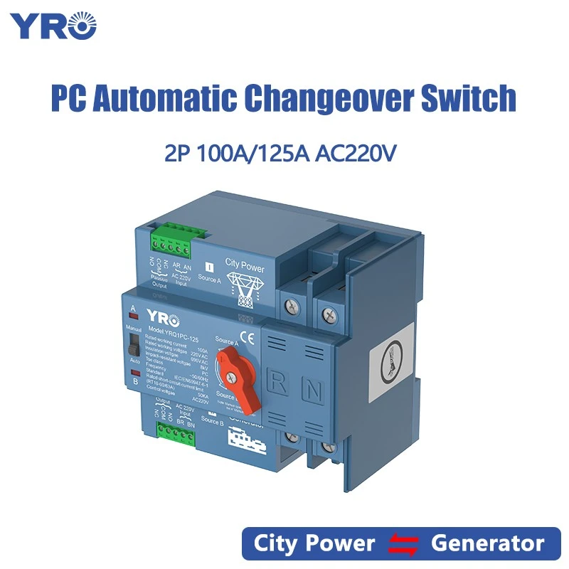 2P 125A 220V Generator Type PC ATS