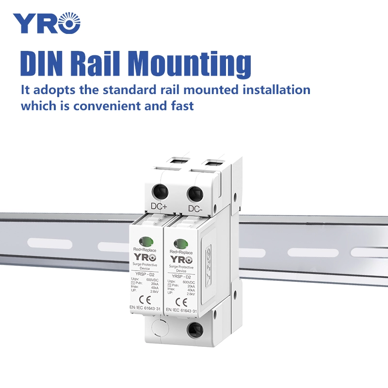 2P 20-40kA 600V T2 White DC SPD