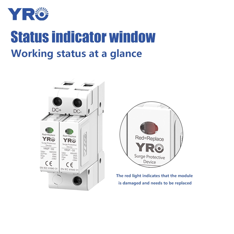 2P 20-40kA 600V T2 White DC SPD