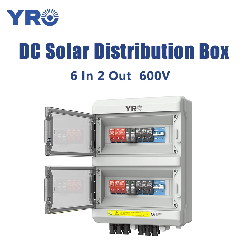 6 In 2 Out 600V DC Solar Distribution Box