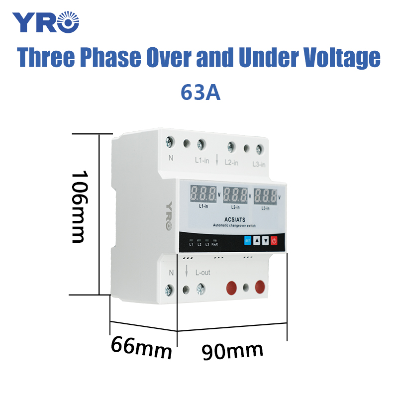 63A Three Phase Over and Under Voltage