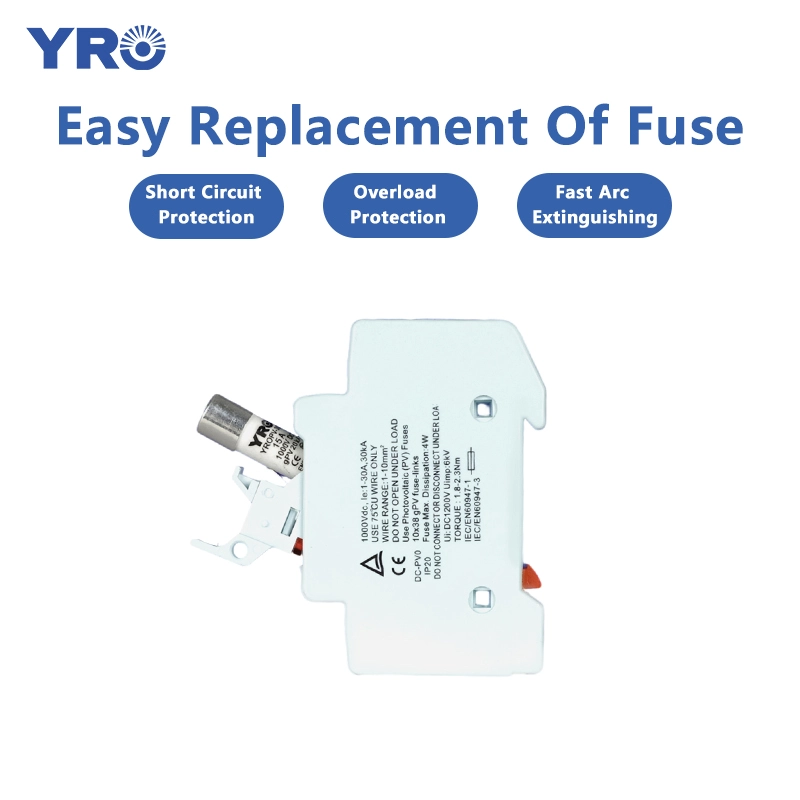 32A 1000V DC Fuse Holder With Indicator Light