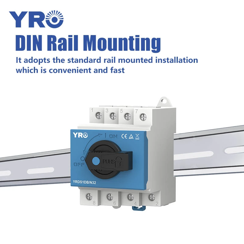 4P 32A 1000V DC Blue Disconnector Switch