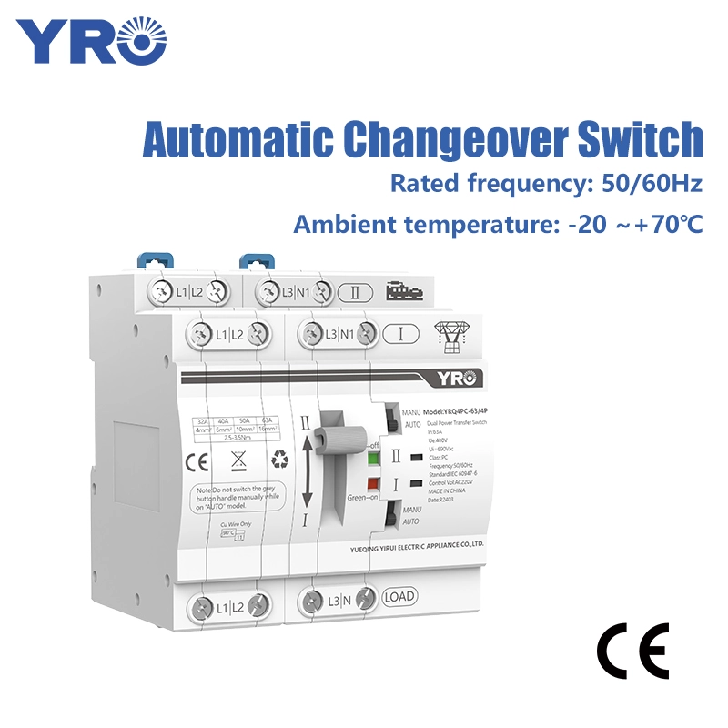 4P 63A AC400V 30ms White New ATS