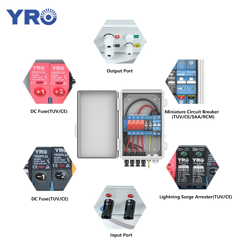 4 In 1 Out 550V DC ABS Distribution Box