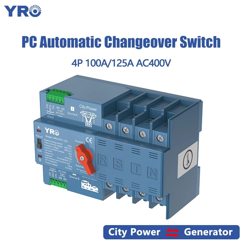4P 125A 400V Generator Type PC ATS