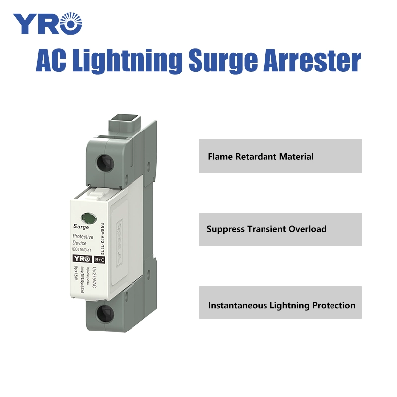 1P 20-40kA 7kA AC Lightning Surge Arrester