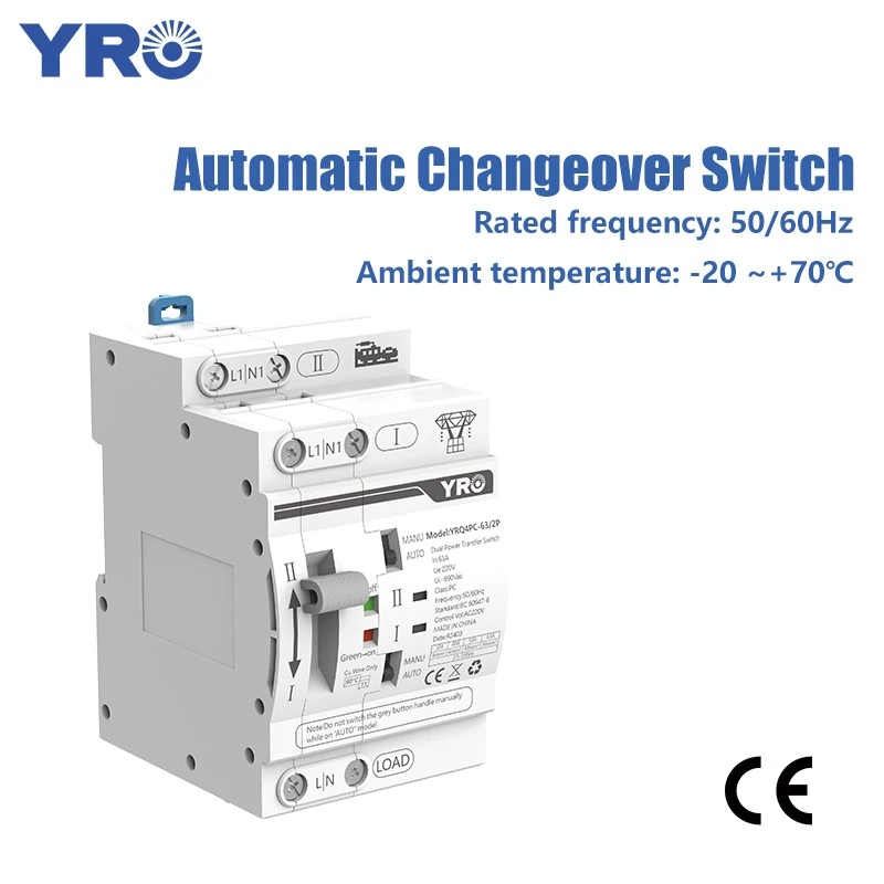 2P 63A AC220V 30ms White New ATS